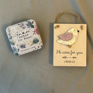 Sign and scripture cards